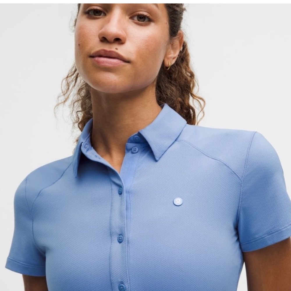 Lululemon Quick Dry Short Sleeve Polo Tennis Shirt - Picture 10 of 11